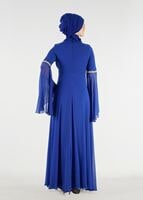 Tesettür giyim LACİVERT T 59041 Moda Perfect-Hürrem Abiye Elbise