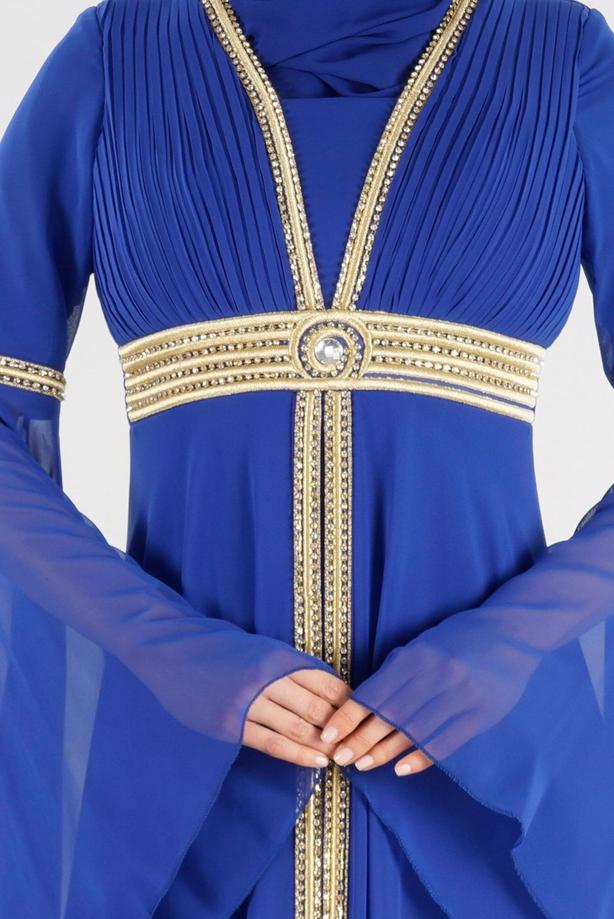 Vêtements hijab  T 59041 Moda Perfect-Hürrem Abiye Elbise - TRENDTESETTÜR