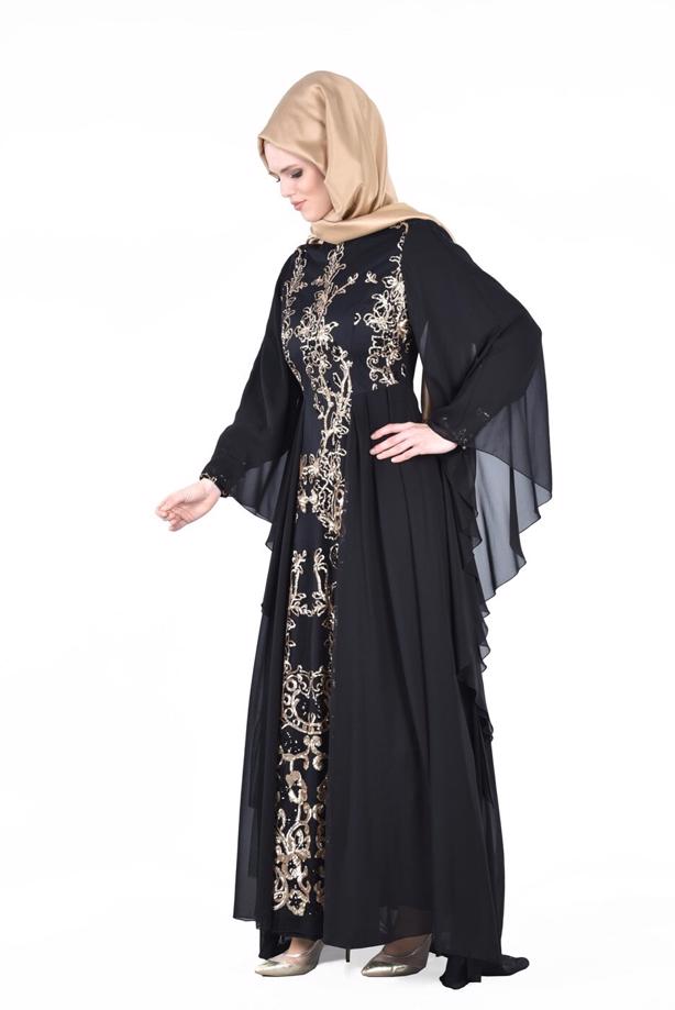 Vêtements hijab  T 86525 Fy Collection- Kösem Abiye Elbise - TRENDTESETTÜR
