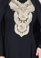 Vêtements hijab NOIR T 96525 Fy Collection-Pelerinli Abiye Elbise