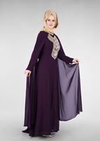Vêtements hijab PRUNE T 96525 Fy Collection-Pelerinli Abiye Elbise