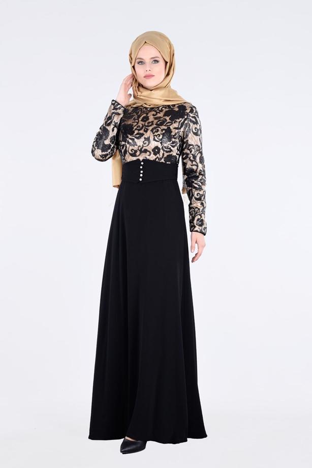 Hijab clothing  T 5241 Virona Gracia Tesettür 1730 Abiye-Alv Fashion - TRENDTESETTÜR