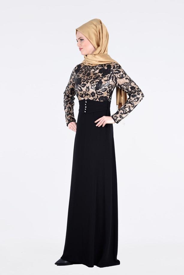 Vêtements hijab  T 5241 Virona Gracia Tesettür 1730 Abiye-Alv Fashion - TRENDTESETTÜR