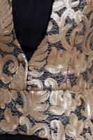 Tesettür giyim SİYAH ALVİNA ŞİFON ABİYE ELBİSE T 5277