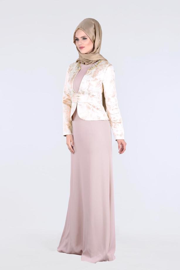 Hijab clothing  T 5292 Jakar 694 Tesettür Abiye-Alv Fashion - TRENDTESETTÜR