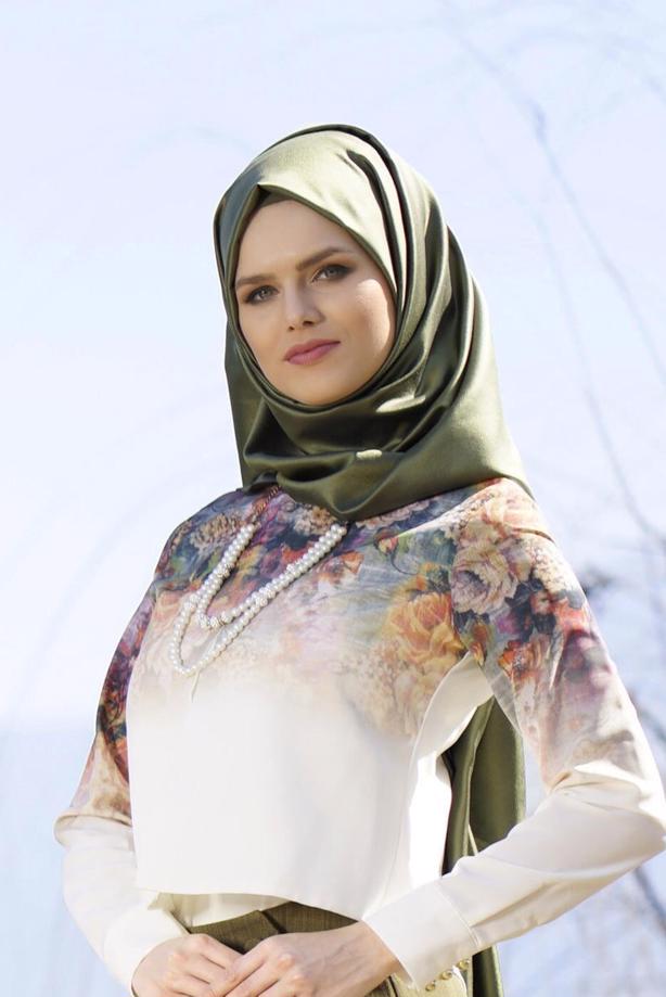 Vêtements hijab  DIGITAL PATTERN BLOUSE 761-1  - TRENDTESETTÜR