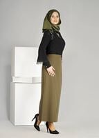 Tesettür giyim SİYAH İSPANYOL KOL BLUZ  7381-1 