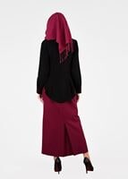 Vêtements hijab NOIR BLOUSE À BOUTONS 117