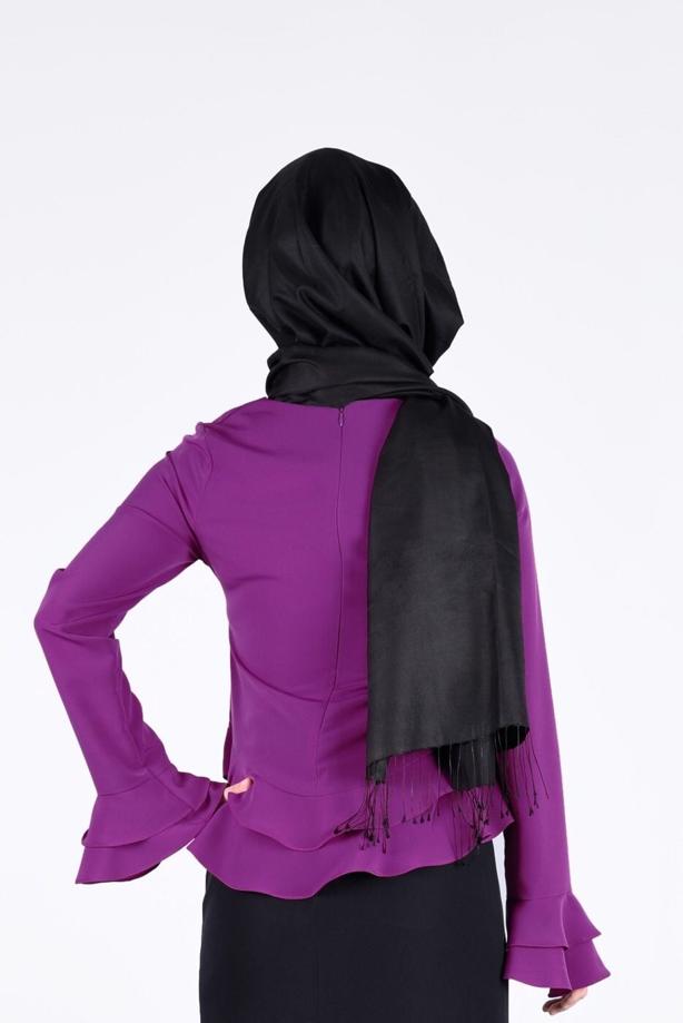 Vêtements hijab  RUFFLE DETAIL BLOUSE 127  - TRENDTESETTÜR
