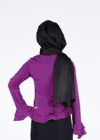 Vêtements hijab FUCHSIA BLOUSE DÉTAILS VOLANTS 127