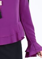 Vêtements hijab FUCHSIA BLOUSE DÉTAILS VOLANTS 127