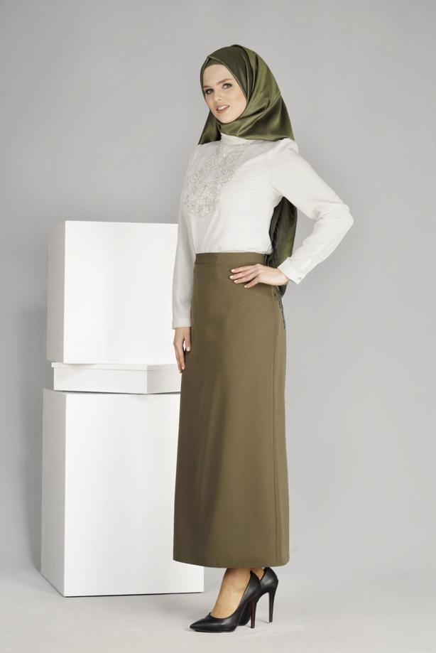 Vêtements hijab  BEAD EMBROIDERED BLOUSE 407  - TRENDTESETTÜR