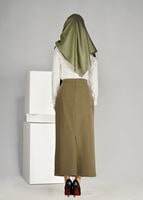 Vêtements hijab CRÈME BLOUSE BRODÉE DE PERLES 407