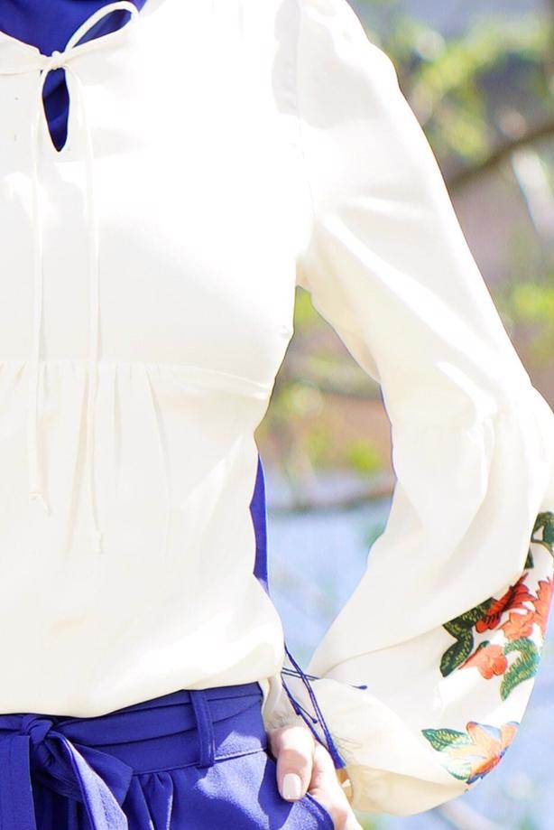 Vêtements hijab  EMBROIDERED BLOUSE 417  - TRENDTESETTÜR