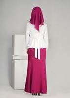 Vêtements hijab CRÈME T 1481 Çiçek Desenli Bluz-Ers Fashion