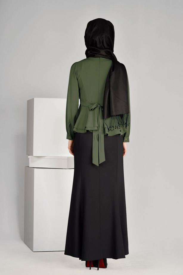 Vêtements hijab  T 1481 Çiçek Desenli Bluz-Ers Fashion - TRENDTESETTÜR