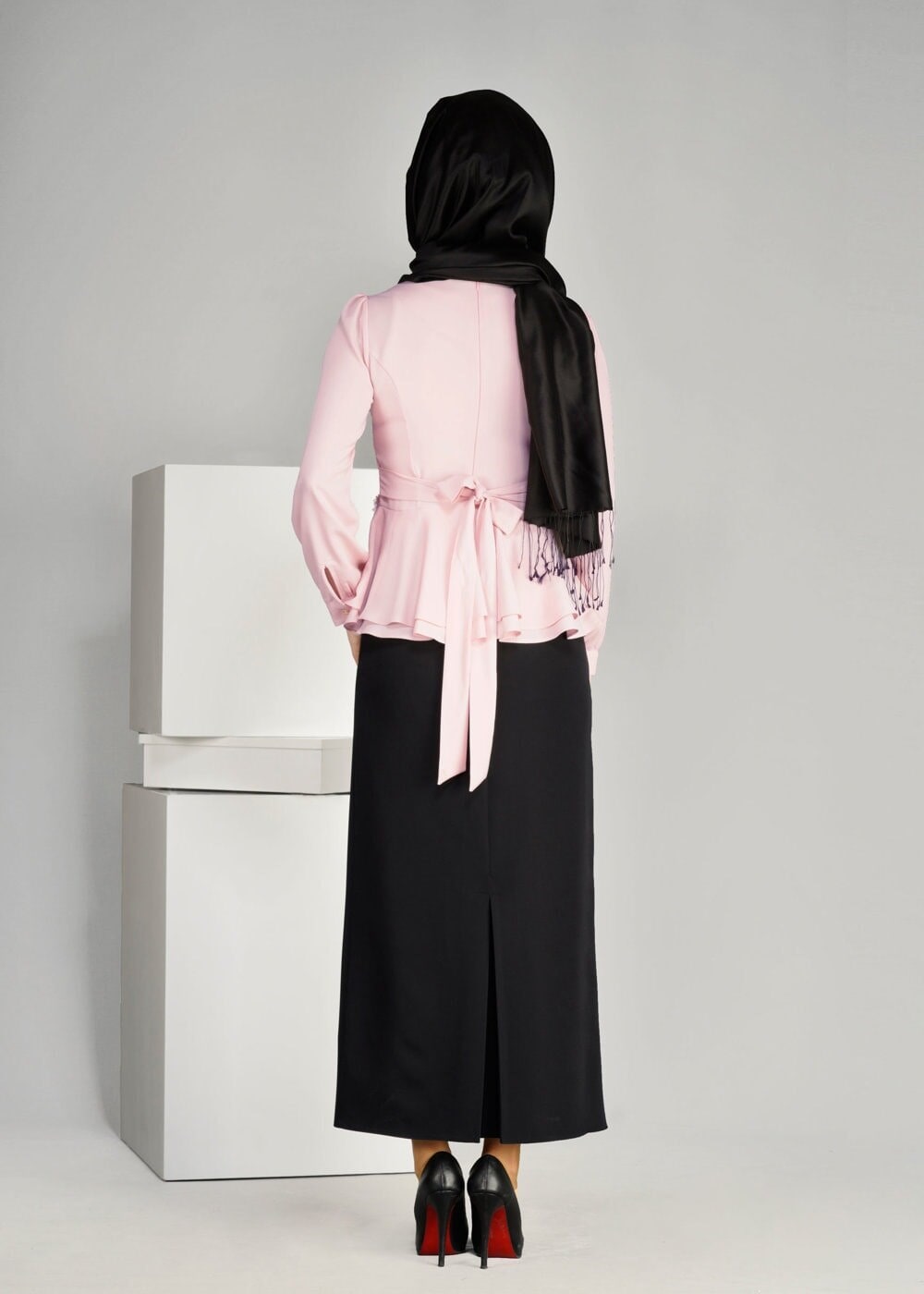 Vêtements hijab POUDRE T 1481 Çiçek Desenli Bluz-Ers Fashion