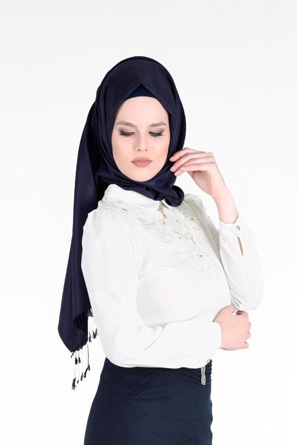Vêtements hijab  LACE EMBROIDERED BLOUSE 2575  - TRENDTESETTÜR