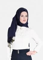 Vêtements hijab BLANC BLOUSE DENTELLE BRODÉE 2575