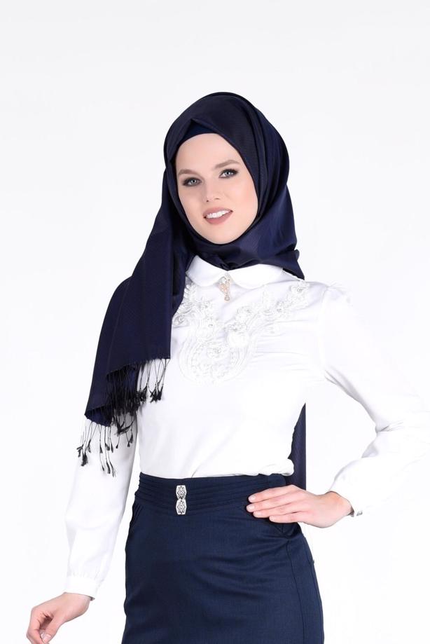Vêtements hijab  LACE EMBROIDERED BLOUSE 2575  - TRENDTESETTÜR