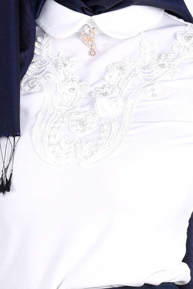 Vêtements hijab  LACE EMBROIDERED BLOUSE 2575  - TRENDTESETTÜR