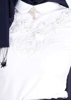 Vêtements hijab CRÈME BLOUSE DENTELLE BRODÉE 2575