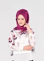 Tesettür giyim KREM ÇİÇEK DESENLİ BLUZ 2601 