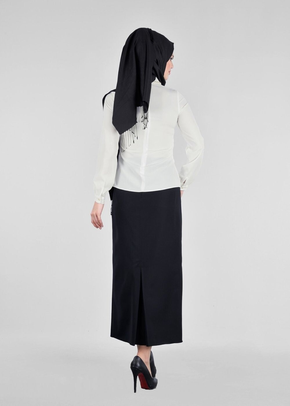 Vêtements hijab CRÈME T 2875 Kasırga-Bebe Yaka Bluz