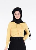 Tesettür giyim SARI T 4239 Nepal Tesettür Bluz-Alv Fashion
