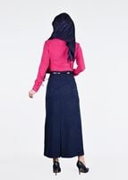 Tesettür giyim FUŞYA T 4377 Nora Bluz-Alv Fashion