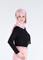 Tesettür giyim SİYAH T 4399 New Viscon Tesettür Lycra Bluz-Alv Fashion