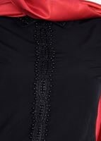 Tesettür giyim SİYAH GÜPÜR DETAYLI BLUZ 4428 