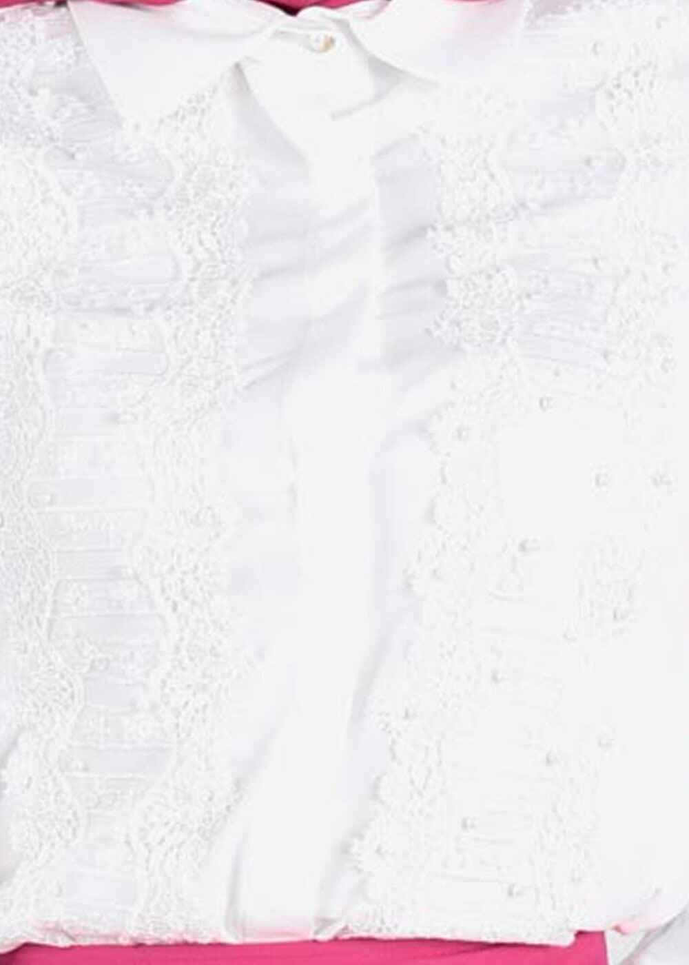 Tesettür giyim KREM GÜPÜR DETAYLI BONCUKLU BLUZ 4438 