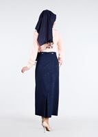 Tesettür giyim PUDRA GÜPÜR DETAYLI BONCUKLU BLUZ 4438 