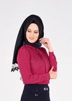 Tesettür giyim FUŞYA T 4439 Criss Tesettür Bluz-Alv Fashion