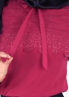 Tesettür giyim FUŞYA T 4439 Criss Tesettür Bluz-Alv Fashion