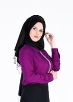 Tesettür giyim MOR NAKIŞLI BLUZ 4476 