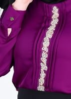 Tesettür giyim MOR NAKIŞLI BLUZ 4476 