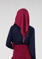 Tesettür giyim LACİVERT NAKIŞLI BLUZ 4476 