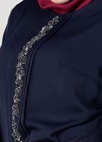 Tesettür giyim LACİVERT NAKIŞLI BLUZ 4476 