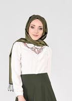 Hijab clothing CREAM EMBROIDERY DETAIL BLOUSE 4975 