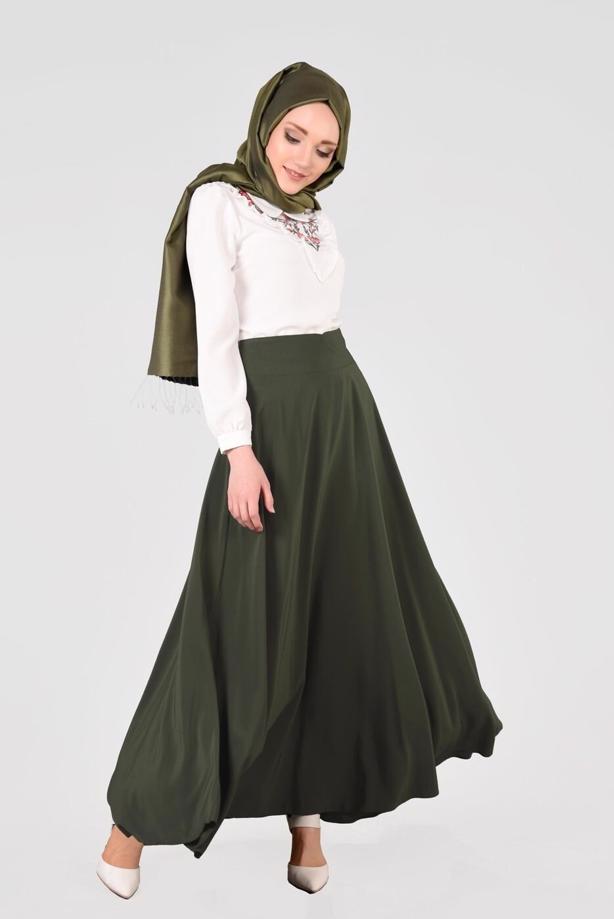 Vêtements hijab  EMBROIDERY DETAIL BLOUSE 4975  - TRENDTESETTÜR