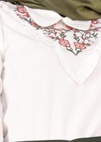 Hijab clothing CREAM EMBROIDERY DETAIL BLOUSE 4975 