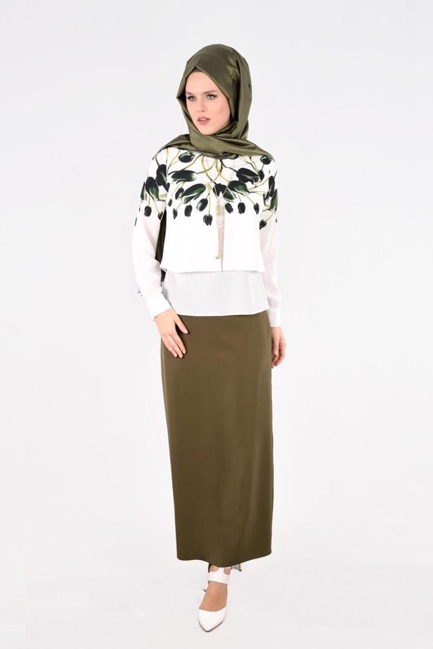 Vêtements hijab  LILLY PATTERN BLOUSE 5165  - TRENDTESETTÜR