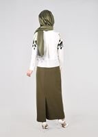 Hijab clothing CREAM LILLY PATTERN BLOUSE 5165 