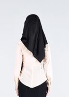 Tesettür giyim PEMBE GÜPÜR DETAYLI BLUZ 6381 