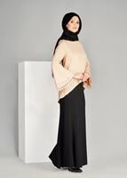 Tesettür giyim PUDRA GÜPÜR DETAYLI BLUZ 7381 