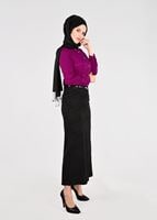 Tesettür giyim FUŞYA GÜPÜR DETAYLI BLUZ 8381 