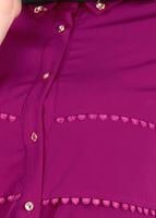 Tesettür giyim FUŞYA GÜPÜR DETAYLI BLUZ 8381 