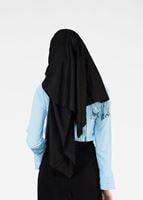 Tesettür giyim MAVİ FIRFIR DETAYLI BLUZ 9381 